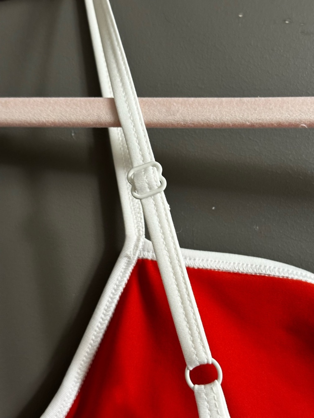Old Navy Red Mini Slip Dress with White Trim - Picture 4 of 6